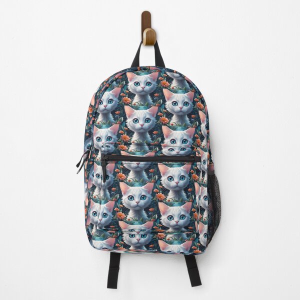 Item preview, Majestic White Cat with Striking Blue Eyes designed and sold by GrizzlyCollective.