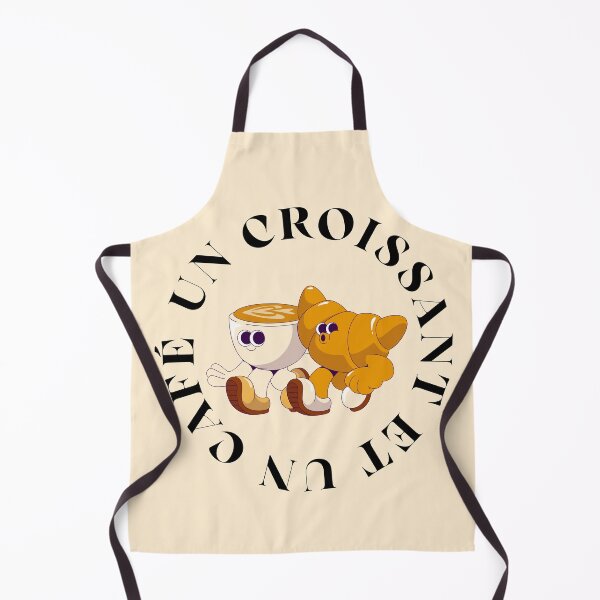 Item preview, Un Croissant et un Cafe - Cute French Breakfast Illustration designed and sold by printogoal.