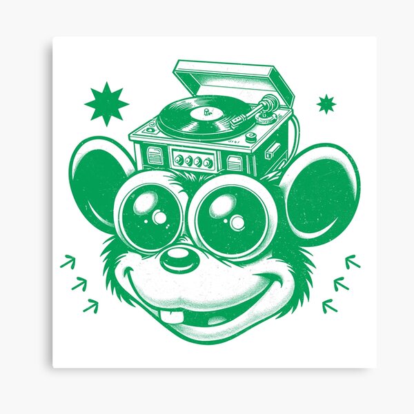 Artikel-Vorschau von Techno House Affe Maus Puppet Vinyle Kopf, designt und verkauft von Pintwich.