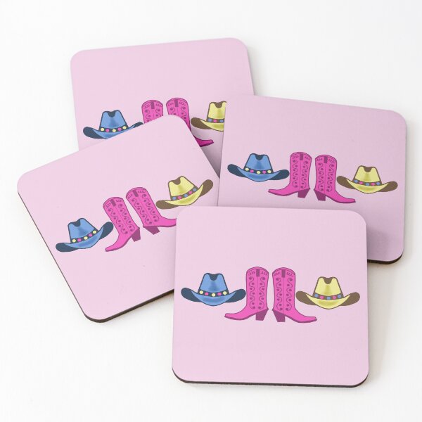 Item preview, Cute Pink Cowgirl Boots and Hats Pattern, Western Americana designed and sold by scome.