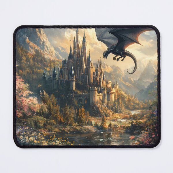 Item preview, Dragon's Flight Over the Enchanted Castle designed and sold by Spiritveil.