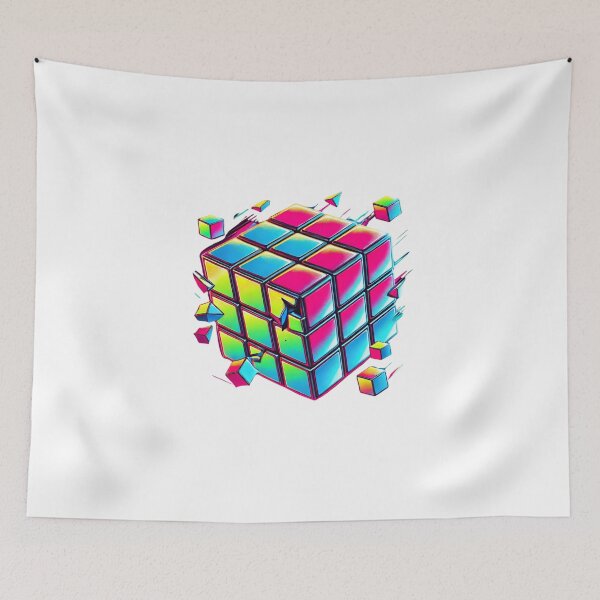 Item preview, Rubik’s Cube Retro Art – Unique Graphic Design for Apparel designed and sold by DesignsByHania.