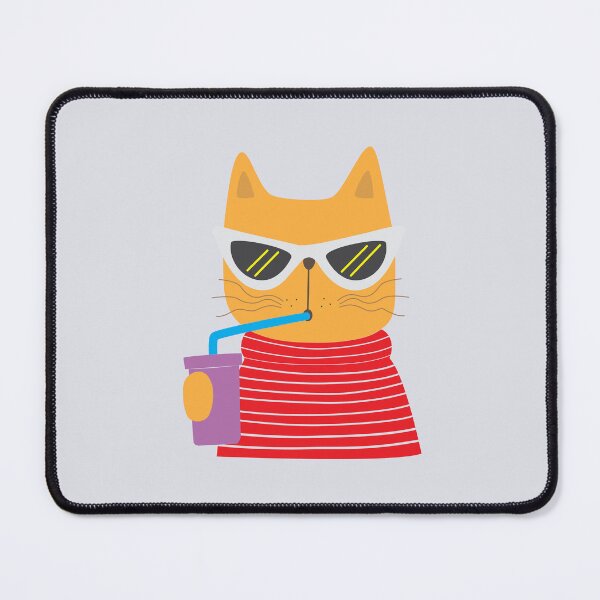 Item preview, Cat sipping on a drink designed and sold by pineconebutter.