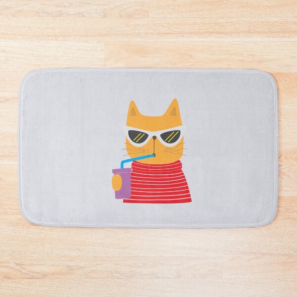 Item preview, Cat sipping on a drink designed and sold by pineconebutter.