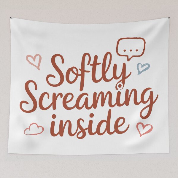 Item preview, Softly Screaming Inside designed and sold by Angry Swan Designs.