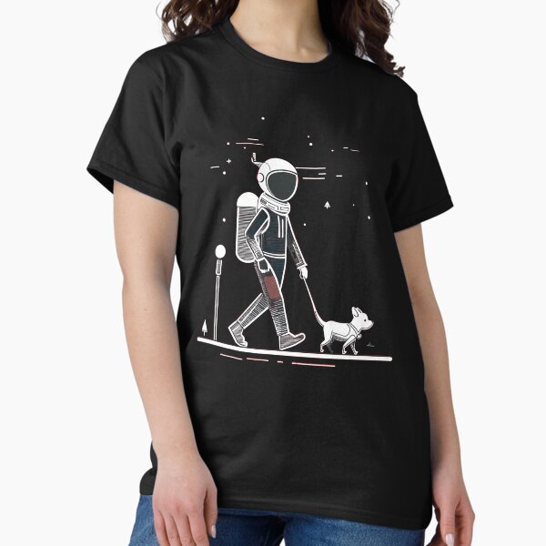 Item preview, Galactic Stroll – Astronaut Walking Dog in Space Art Print  designed and sold by RSpectrum Studio.