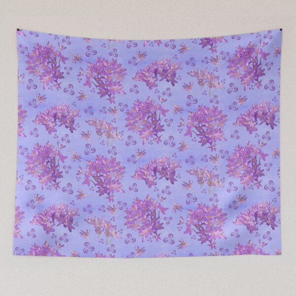 Item preview, Tumbling Spring Crocus on Lavender c2c3ff designed and sold by Art in My Loft.