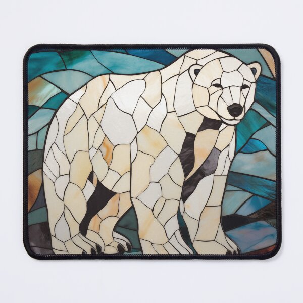 Item preview, Polar Bear in Stained Glass designed and sold by RedHandedOD.