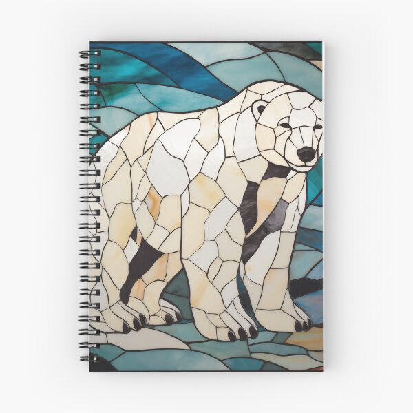 Item preview, Polar Bear in Stained Glass designed and sold by RedHandedOD.