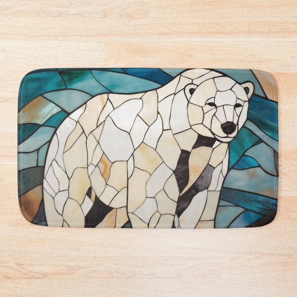 Item preview, Polar Bear in Stained Glass designed and sold by RedHandedOD.