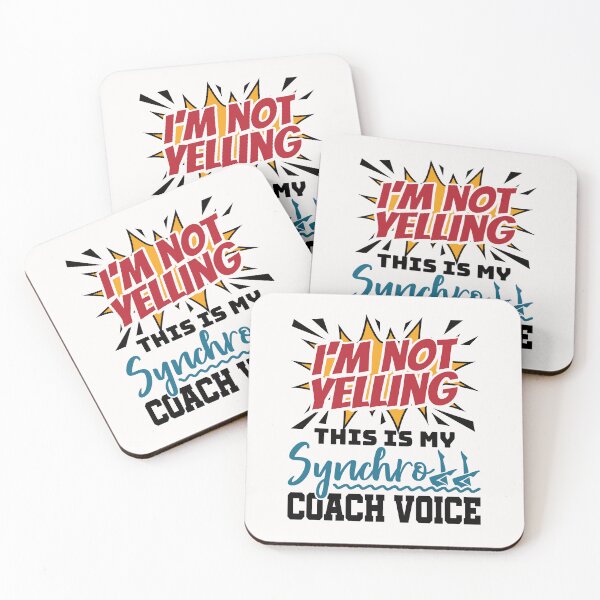 Item preview, I'm Not Yelling This Is My Synchro Coach Voice Funny Synchronized Artistic Swimming designed and sold by jaygo.