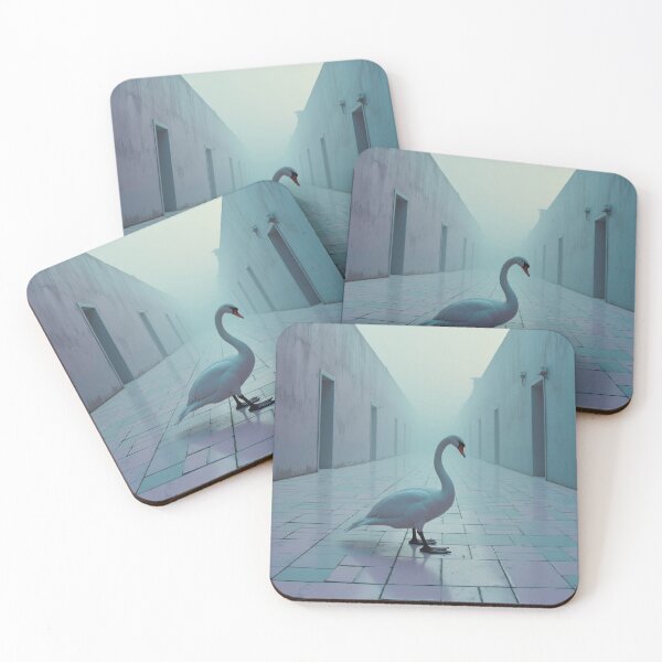 Item preview, Swan on Pastel Tiles designed and sold by HabitableMoons.