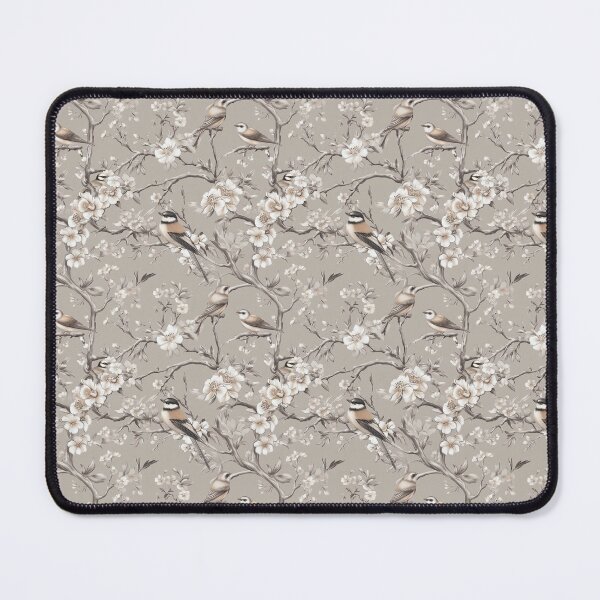 Item preview, beige garden bird chinoiserie designed and sold by PoppyLaneStudio.