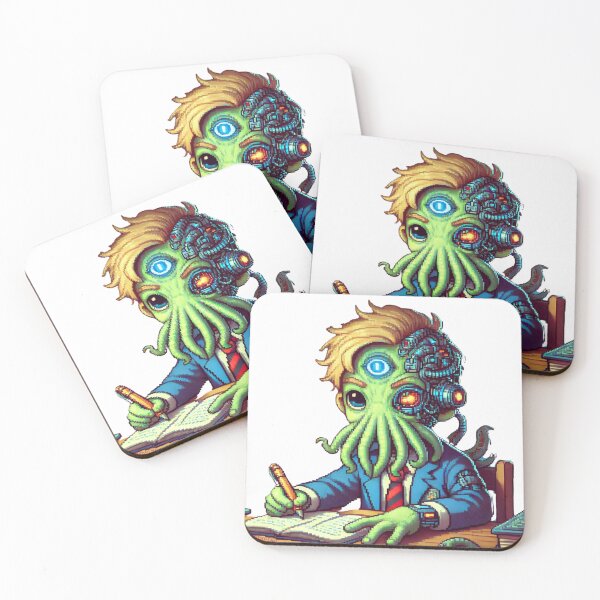 Item preview, Young CyberCthulhu is doing his homework designed and sold by PixCthulhu.