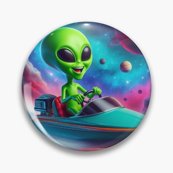 Item preview, Alien using a speedboat in space designed and sold by Dogandesighn.