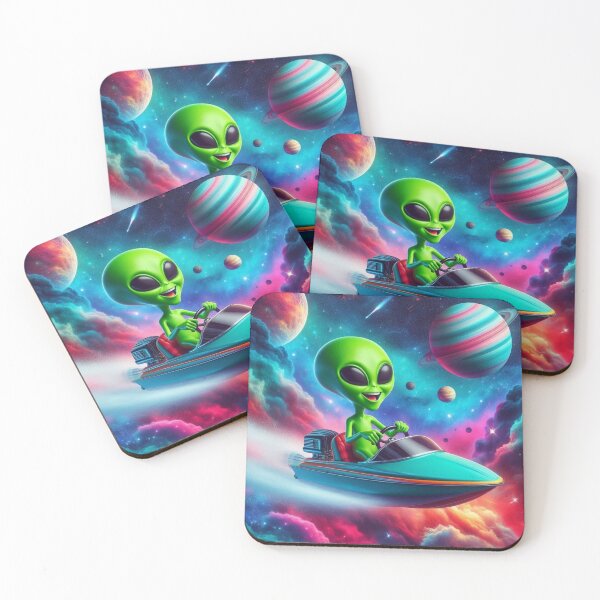 Item preview, Alien using a speedboat in space designed and sold by Dogandesighn.