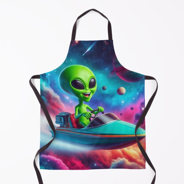 Item preview, Alien using a speedboat in space designed and sold by Dogandesighn.