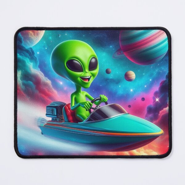 Item preview, Alien using a speedboat in space designed and sold by Dogandesighn.