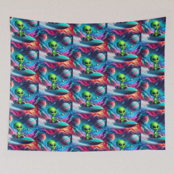 Item preview, Alien using a speedboat in space designed and sold by Dogandesighn.