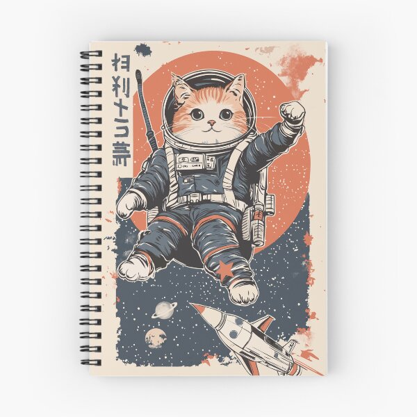 Item preview, Astronaut Cat Floating in Space – Retro Sci-Fi Space Illustration designed and sold by DiShepherd.