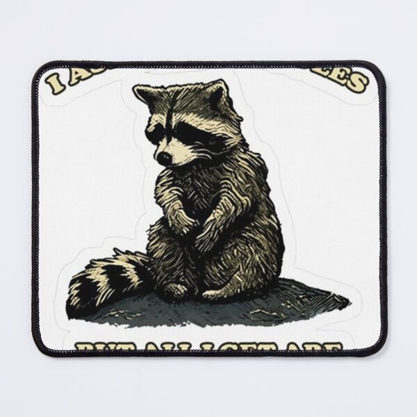 Item preview, Raccoon Snuggles vs. Struggles Sticker designed and sold by JossDesign15.
