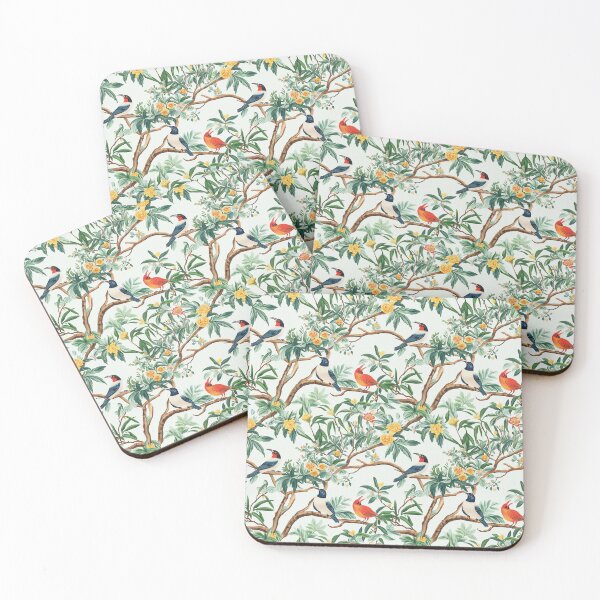 Item preview, colourful exotic birds in jungle designed and sold by PoppyLaneStudio.