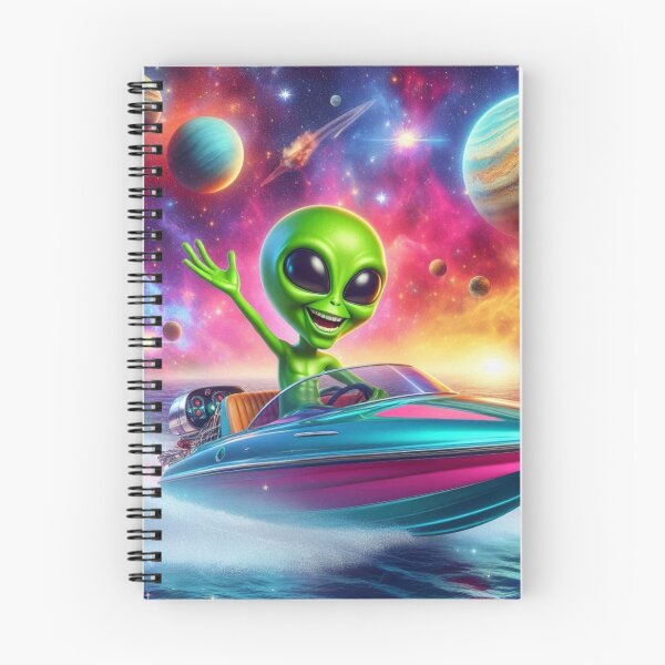 Item preview, Alien using a speedboat in space designed and sold by Dogandesighn.