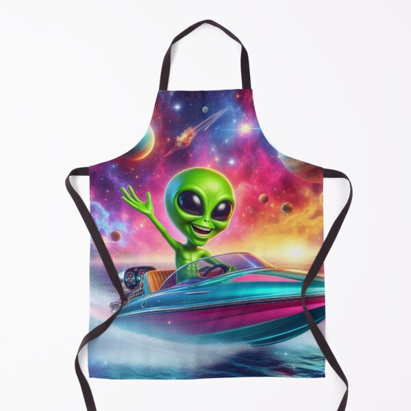 Item preview, Alien using a speedboat in space designed and sold by Dogandesighn.