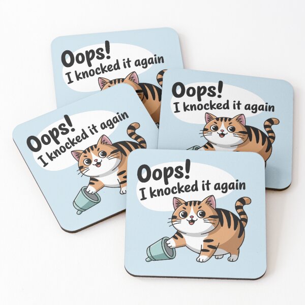 Item preview, Chubby Cat Oops! I Knocked It Again designed and sold by SignumShop.