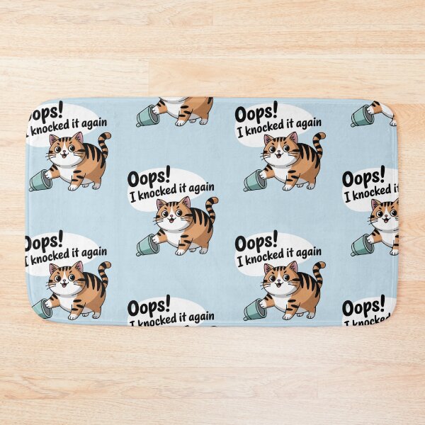 Item preview, Chubby Cat Oops! I Knocked It Again designed and sold by SignumShop.