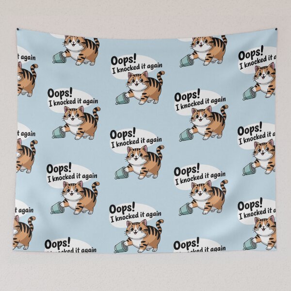 Item preview, Chubby Cat Oops! I Knocked It Again designed and sold by SignumShop.