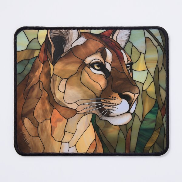 Item preview, Cougar in Stained Glass designed and sold by RedHandedOD.