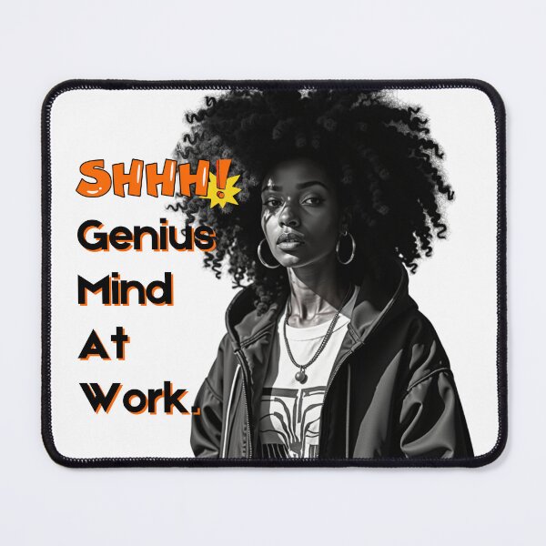 Item preview, Shhh! Genius Mind at Work – Bold & Smart Art designed and sold by QPTheeArtist.