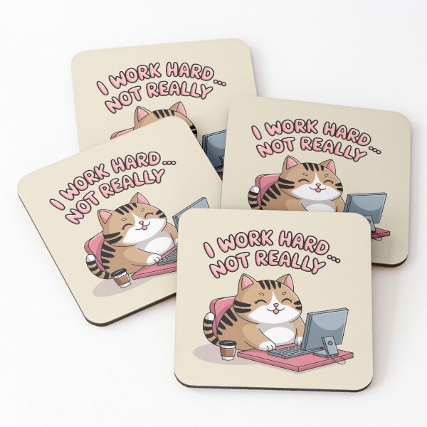 Item preview, Chubby Cat I Work Hard… Not Really designed and sold by SignumShop.