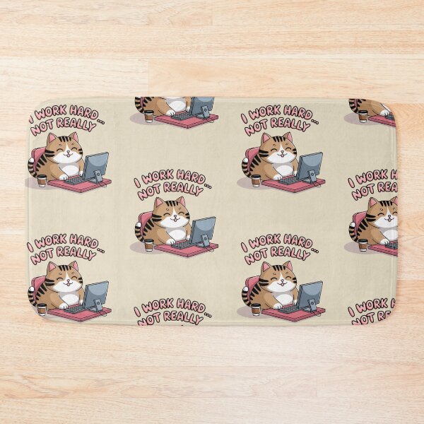 Item preview, Chubby Cat I Work Hard… Not Really designed and sold by SignumShop.