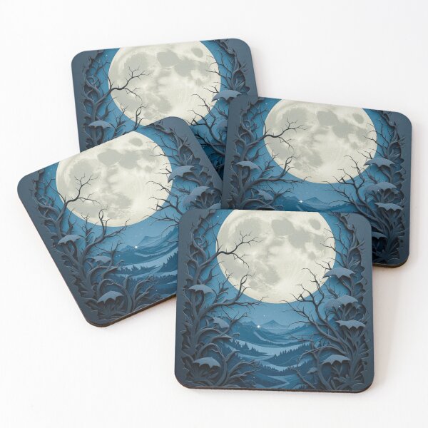 Item preview, Full Moon in Paper Cut designed and sold by Miss Void.