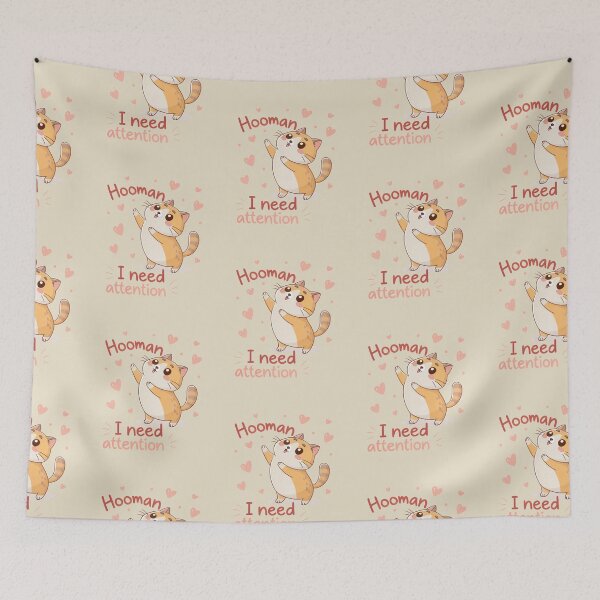 Item preview, Chubby Cat Hooman, I Need Attention designed and sold by SignumShop.