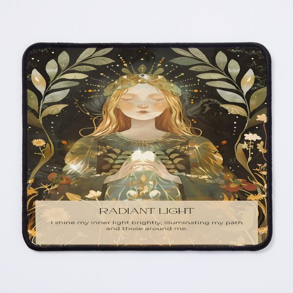 Item preview, Mystical Goddess with Radiant Light – Spiritual Art designed and sold by Frame & Fold.