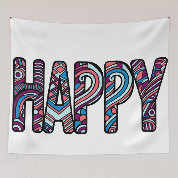 Item preview, Intricate word Happy designed and sold by SpectrumShine.
