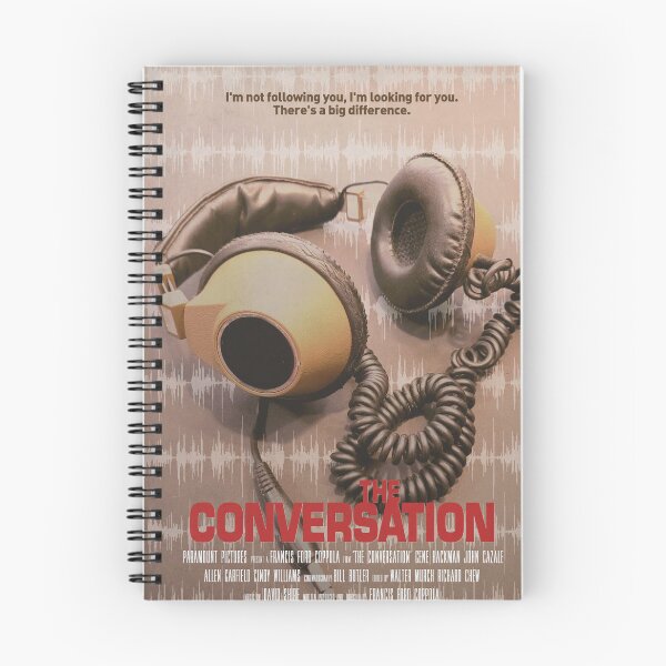 Item preview, The Conversation by Francis Ford Coppola with Gene Hackman, 1974. American mystery thriller movie quote designed and sold by cinemadnesshirt.