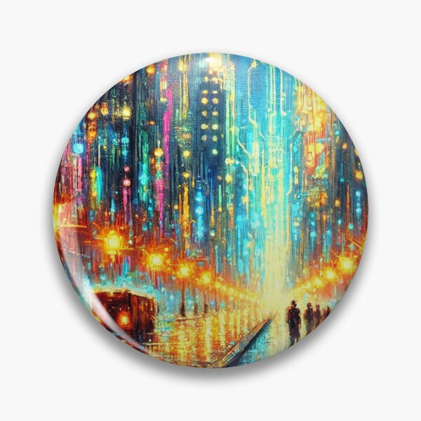 Item preview, Neon Dreams in a Cyberpunk City designed and sold by LumAIere.com.