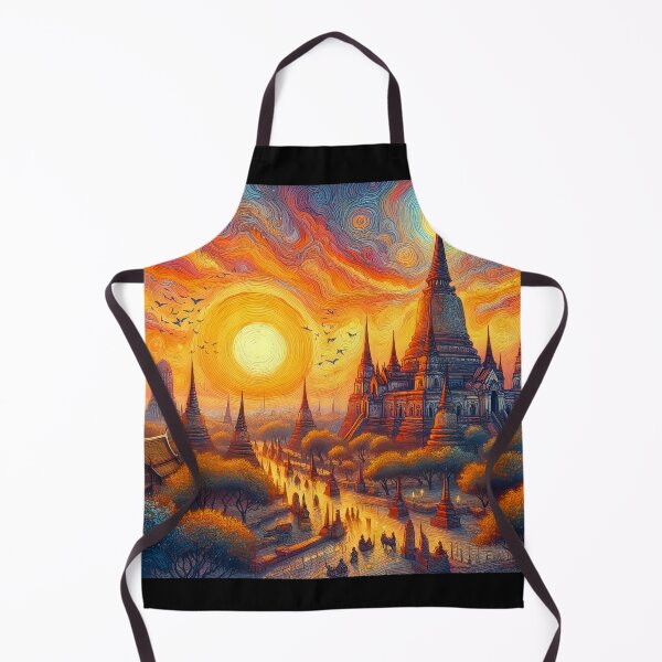 Item preview, Ancient Thai Temple With Sunset designed and sold by PixelStoneDesign .