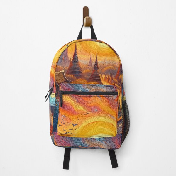 Item preview, Ancient Thai Temple With Sunset designed and sold by PixelStoneDesign .