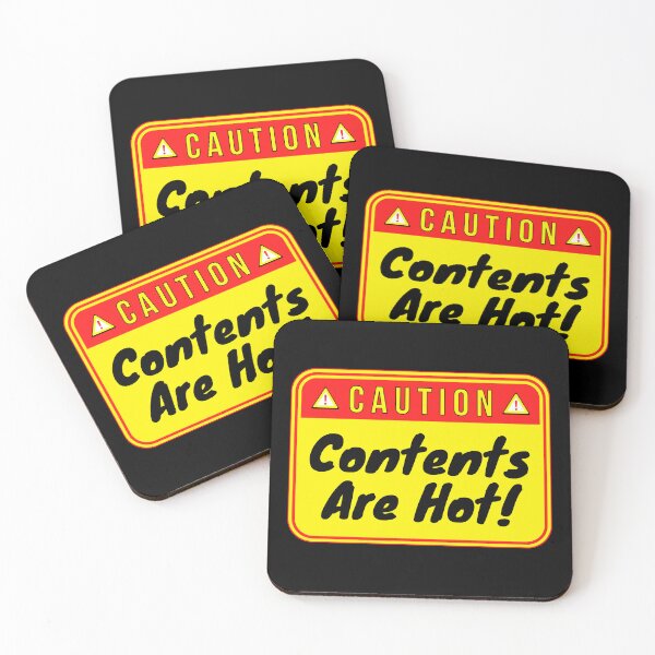 Item preview, CAUTION:  Contents Are Hot - funny warning signs designed and sold by DesignsFromTW-S.