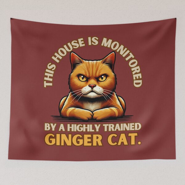 Item preview, Ginger cat Fluffy Protector on Duty designed and sold by Meandmyshop.