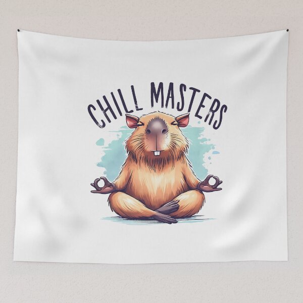 Item preview, Chill Masters: Relaxing capybara meditating design for peaceful moments designed and sold by Polarisofficial.