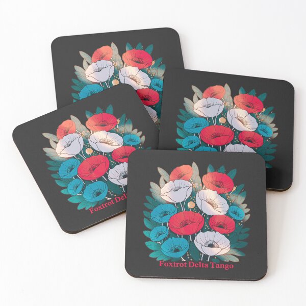 Item preview, Foxtrot Delta Tango:  Vibrant Floral Art With Red, White, And Blue Blooms designed and sold by elynne9.