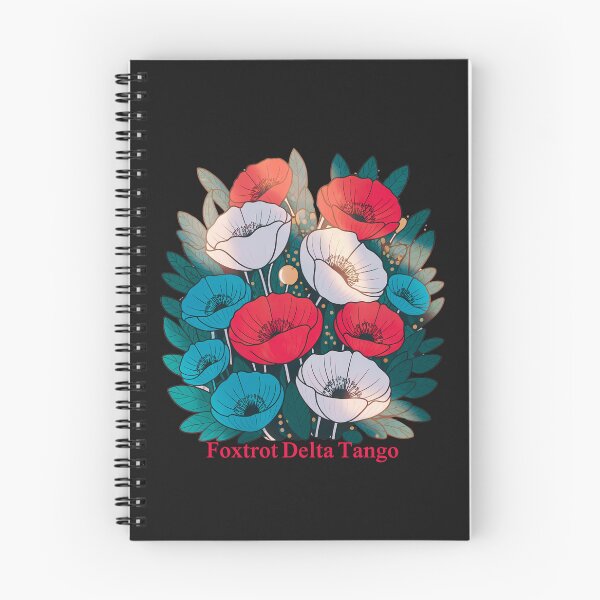 Item preview, Foxtrot Delta Tango:  Vibrant Floral Art With Red, White, And Blue Blooms designed and sold by elynne9.