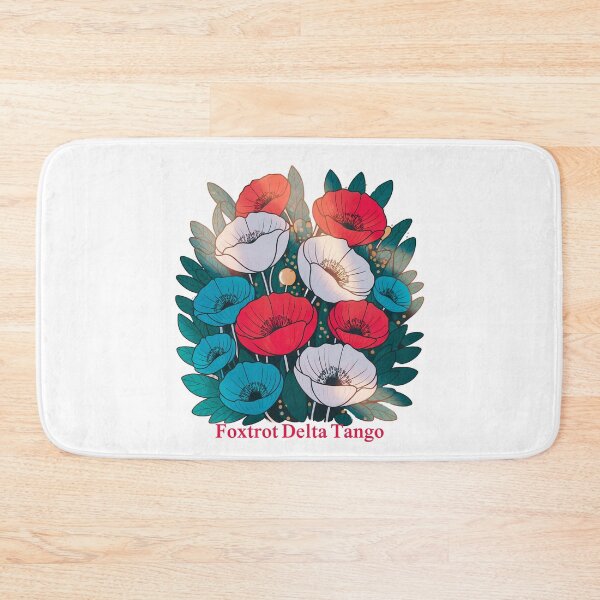 Item preview, Foxtrot Delta Tango:  Vibrant Floral Art With Red, White, And Blue Blooms designed and sold by elynne9.