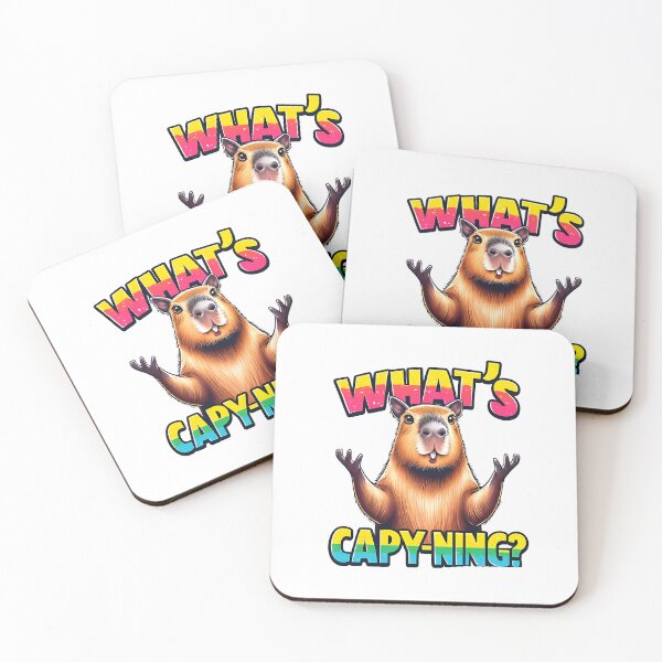 Item preview, What's Capy-ning? Fun capybara design with open arms to surprise and delight designed and sold by Polarisofficial.